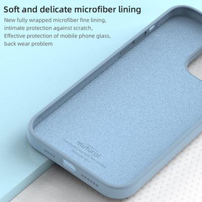 For iPhone 15 Pro Mutural Yuemu Series Liquid Silicone Phone Case(Dark Blue)