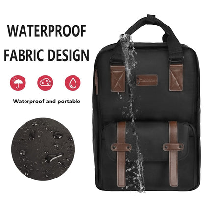 Cwatcun D78 Camera Laptop Backpack Bag With Detachable Insert Camera Case(Black)