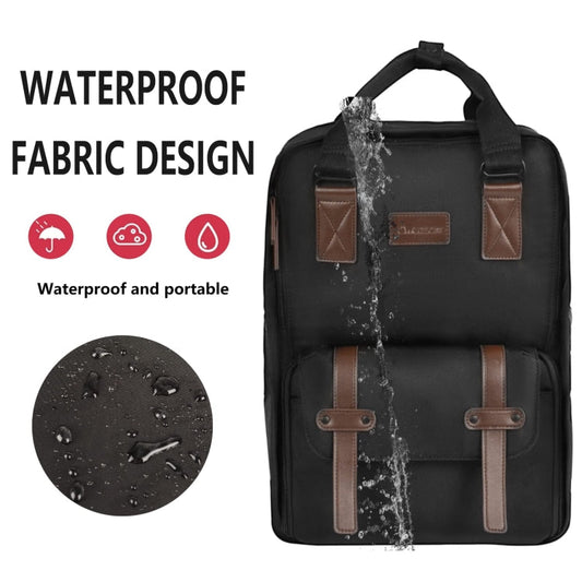 Sac à dos Cwatcun D78 pour appareil photo et ordinateur portable avec insert amovible (Noir)