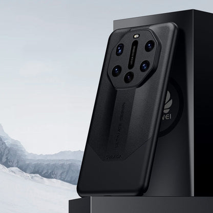 For Huawei Mate 40 RS Porsche Design SULADA Plain Leather + PC Shockproof Phone Case(Black)