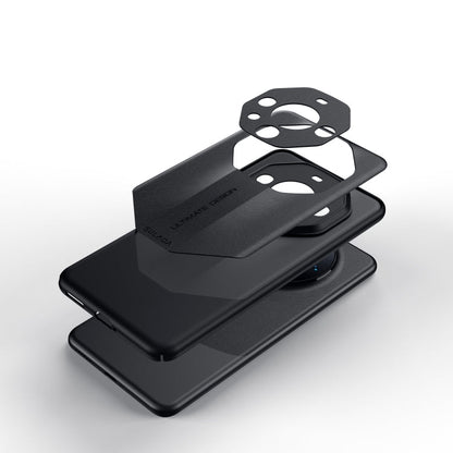 For Huawei Mate 50 SULADA Plain Leather + PC Shockproof Phone Case(Blue)