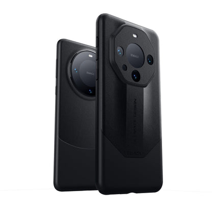 For Huawei Mate 60 SULADA Plain Leather + PC Shockproof Phone Case(Black)