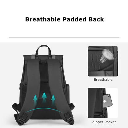 Cwatcun D86 Camera Backpack DSLR Mirrorless Camera Waterproof Bag, Size:28 x 15 x41cm Small(Black)