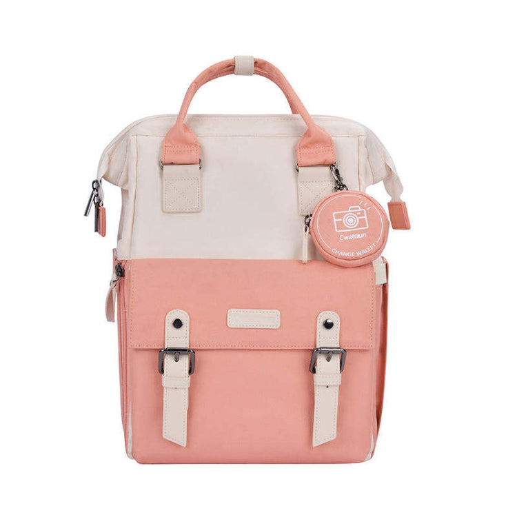Cwatcun D87 Sac à Dos Photo Grande Capacité avec Correspondance des Couleurs, Taille : 40,5 x 35 x 20 cm Grand (Rose)