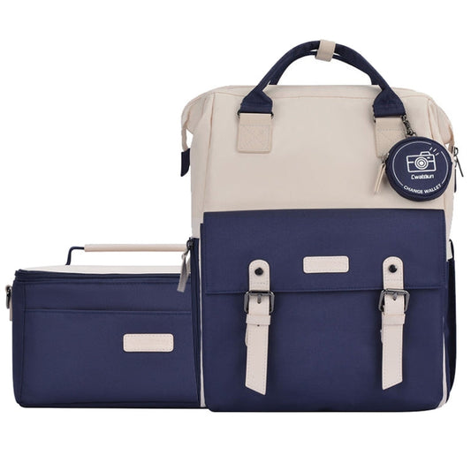 Cwatcun D87 Sac à dos de photographie grande capacité avec correspondance des couleurs, taille : 40,5 x 35 x 20 cm, grand (bleu)