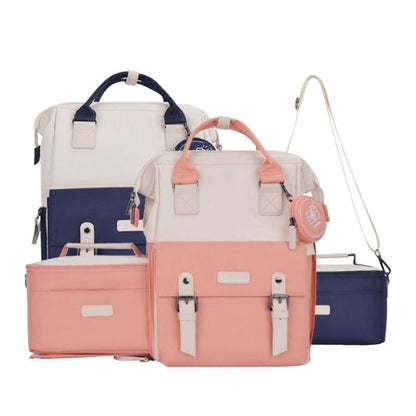 Cwatcun D87 Sac à Dos Photo Grande Capacité avec Correspondance des Couleurs, Taille : 40,5 x 35 x 20 cm Grand (Rose)