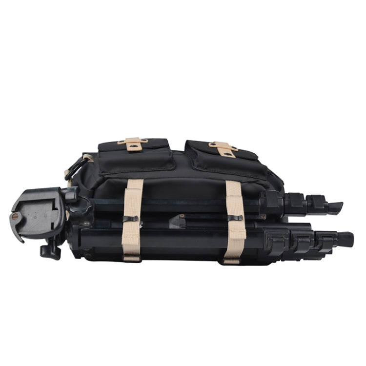 Cwatcun D90 Contrast Color Single Shoulder Camera Bag Outdoor Camera Bag Professional Crossbody Handbag, Size:30.5 x 19 x 20cm Large(Black)