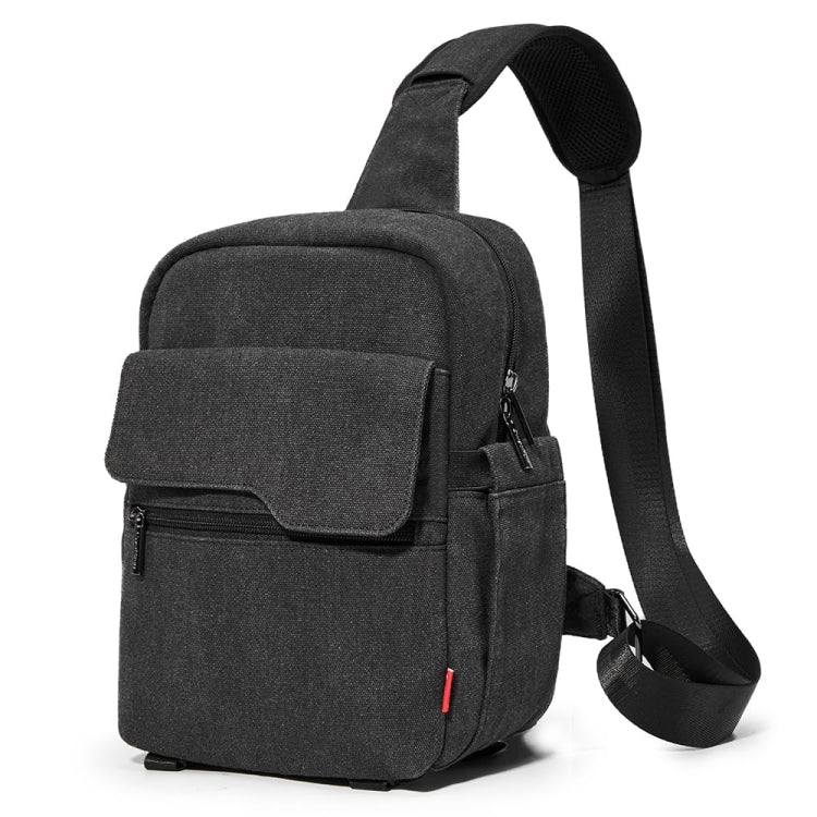 Sac pour appareil photo en toile Cwatcun D93, bandoulière, taille : 21 x 14 x 30 cm, noir