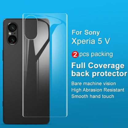 Pour Sony Xperia 5 V 2 pièces imak Film Hydrogel Incurvé Protecteur Arrière du Téléphone