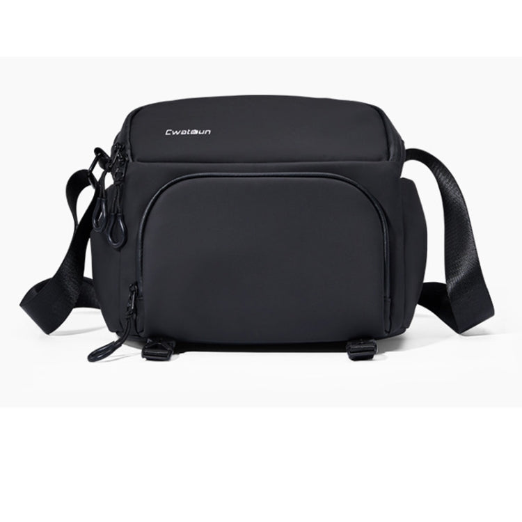 Sac photo bandoulière Cwatcun D101 pour objectif d'appareil photo, taille : 20 x 20,5 x 15 cm (noir)