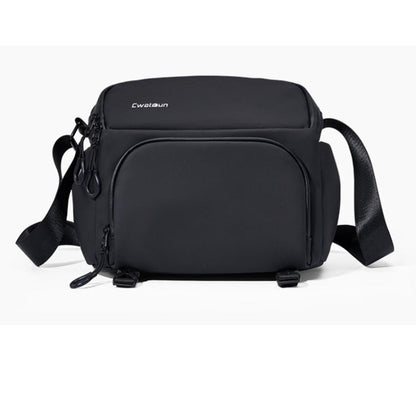 Sac photo bandoulière Cwatcun D101 pour objectif d'appareil photo, taille : 20 x 20,5 x 15 cm (noir)