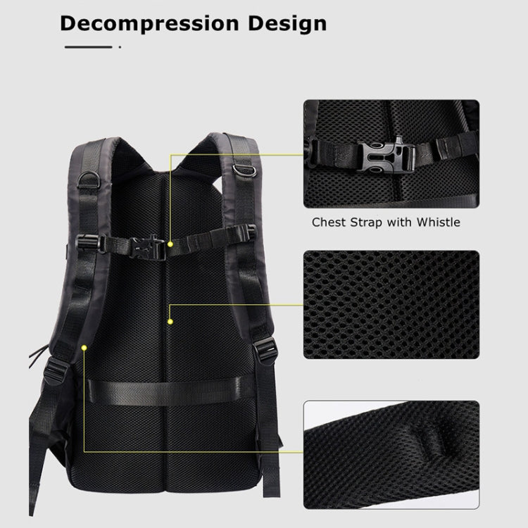 Cwatcun D111 Large Capacity Outdoor Professional Photography Backpack Shoulders Laptop Camera Bag, Size:56 x 33 x 18cm(Black)