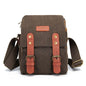 Sac photo numérique multifonctionnel en toile imperméable Cwatcun N1 Retro, taille : 22,5 x 14,5 x 27 cm, café