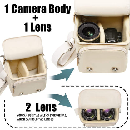 Cwatcun N1 Retro Multifunctional Canvas Waterproof Digital Camera Photography Bag, Size:18 x 12.5 x 21cm Coffee