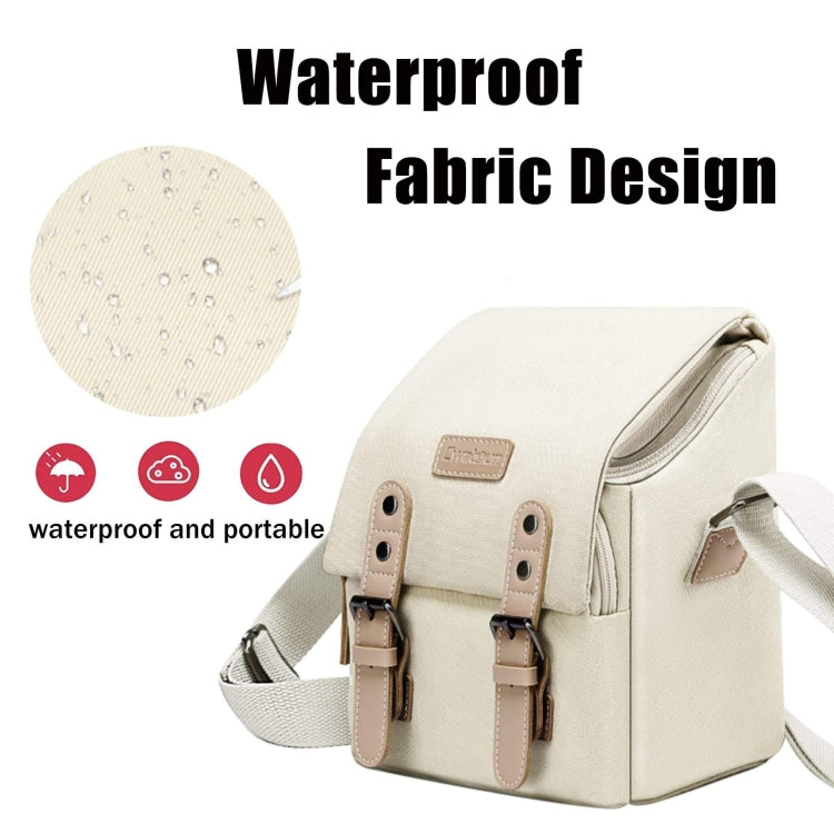 Cwatcun N1 Retro Multifunctional Canvas Waterproof Digital Camera Photography Bag, Size:18 x 12.5 x 21cm Coffee