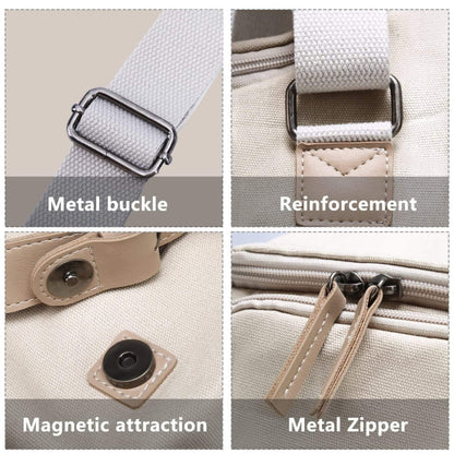 Cwatcun N1 Retro Multifunctional Canvas Waterproof Digital Camera Photography Bag, Size:18 x 12.5 x 21cm Coffee
