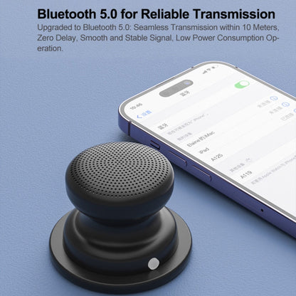 EWA A117 Mini Support Téléphone Magnétique Portable Haut-parleur Bluetooth en Métal (Argent)