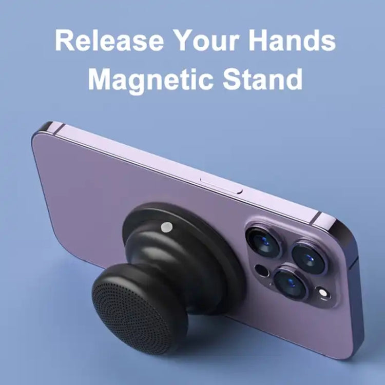 EWA A117 Mini Support Téléphone Magnétique Portable Haut-parleur Bluetooth en Métal (Argent)