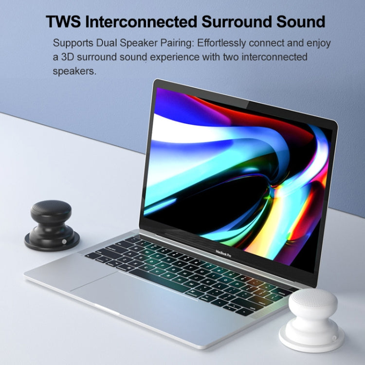EWA A117 Mini Support Téléphone Magnétique Portable Haut-parleur Bluetooth en Métal (Argent)