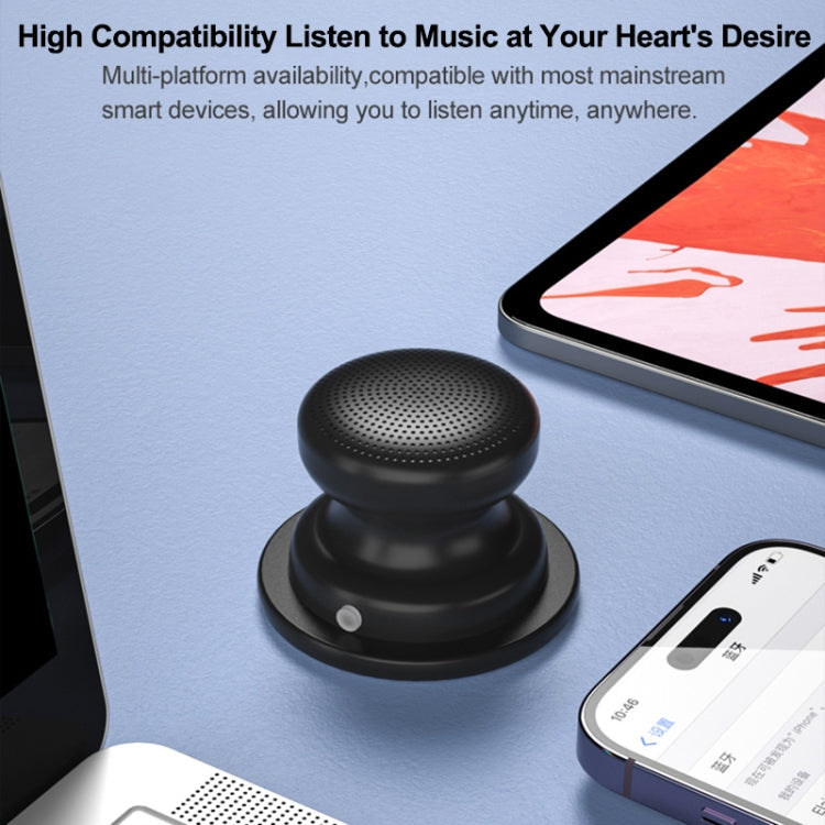 EWA A117 Mini Support Téléphone Magnétique Portable Haut-parleur Bluetooth en Métal (Argent)
