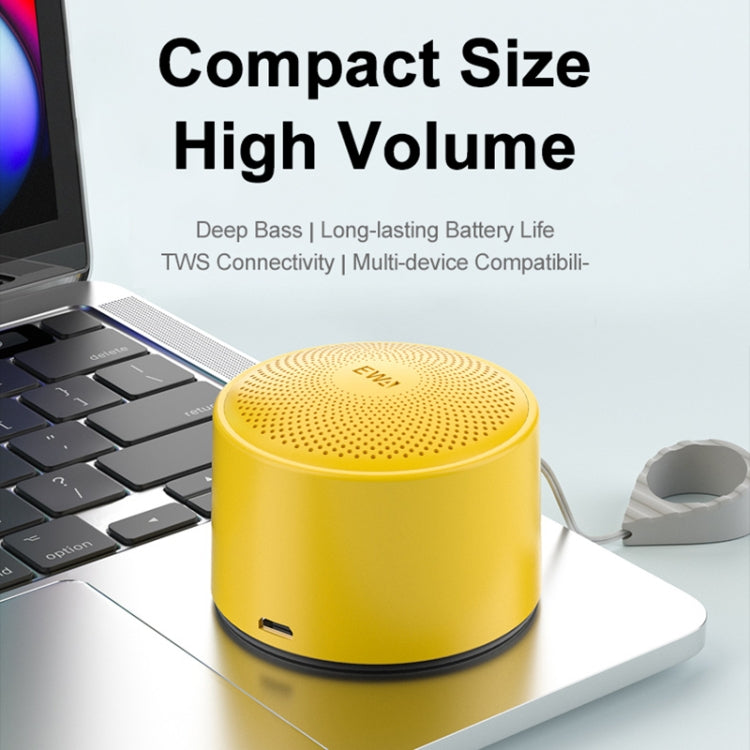 EWA A124 Portable Mini TWS Bluetooth Speaker Outdoor IPX5 Waterproof Subwoofer(Blue)