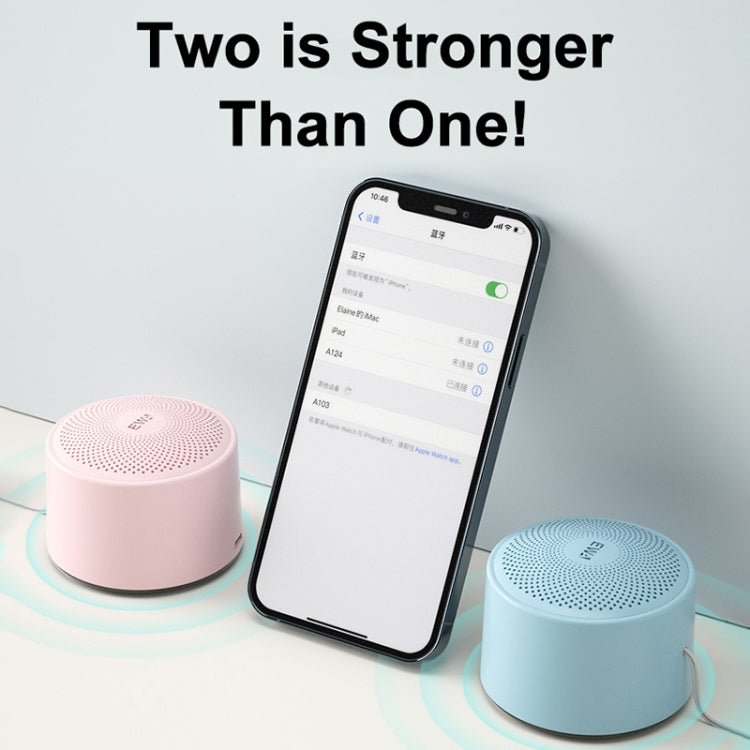 EWA A124 Portable Mini TWS Bluetooth Speaker Outdoor IPX5 Waterproof Subwoofer(Blue)