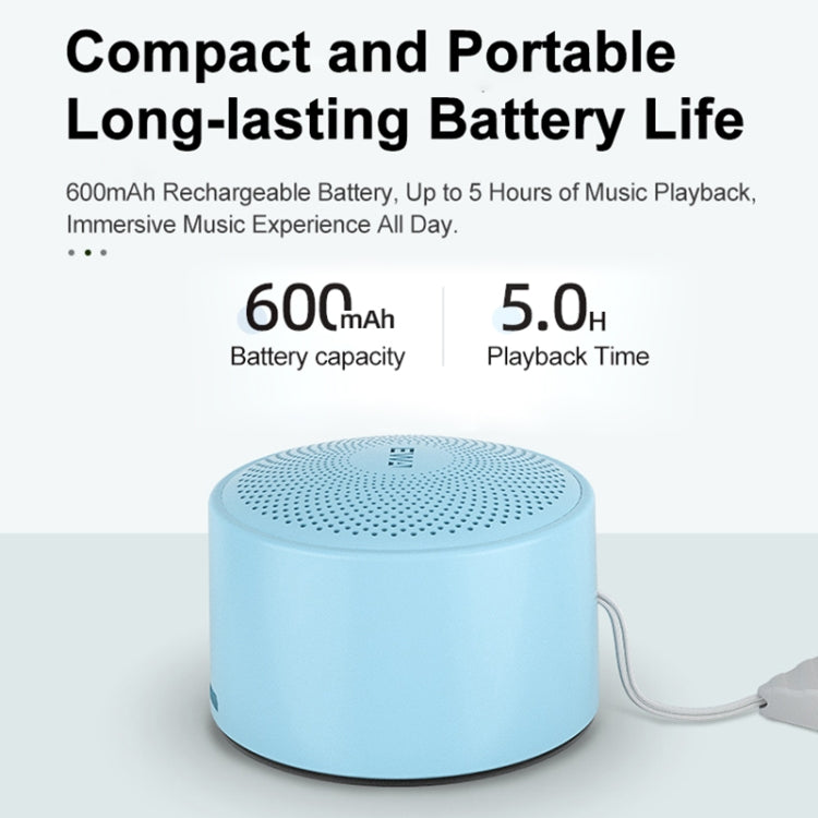 EWA A124 Portable Mini TWS Bluetooth Speaker Outdoor IPX5 Waterproof Subwoofer(Blue)