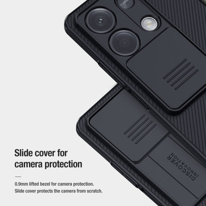 Pour Xiaomi Redmi Note 13 5G NILLKIN Série Miroir Noir Étui de Téléphone PC Camshield (Noir)
