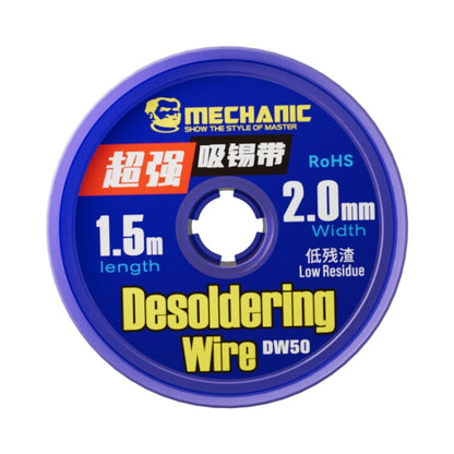 Bande d'absorption d'étain super forte Mechanic DW50 1,5 m, largeur : 2,0 mm