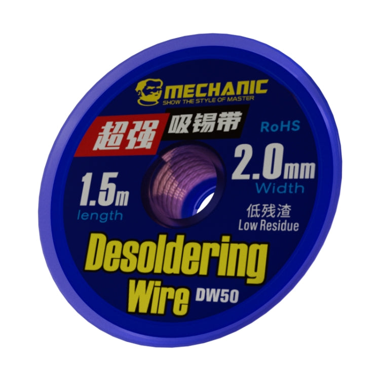 Bande d'absorption d'étain super résistante Mechanic DW50 de 1,5 m, Largeur : 3,0 mm