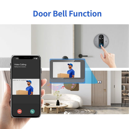 ESCAM C87 1080P 4.3 inch Smart WiFi Digital Door Viewer Supports Wide-Angle PIR & Night Vision & Dingdong Photo(White)