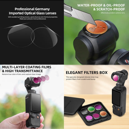 For DJI OSMO Pocket 3 Sunnylife Camera Lens Magnetic Metal Filter, Filter:ND16PL