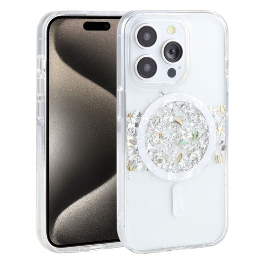 For iPhone 15 Pro Max DFANS DESIGN Magsafe Magnetic Starlight Shining Phone Case(Silver Foil Shell)