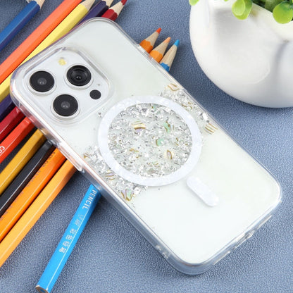 For iPhone 15 Pro DFANS DESIGN Magsafe Magnetic Starlight Shining Phone Case(Silver Foil Shell)