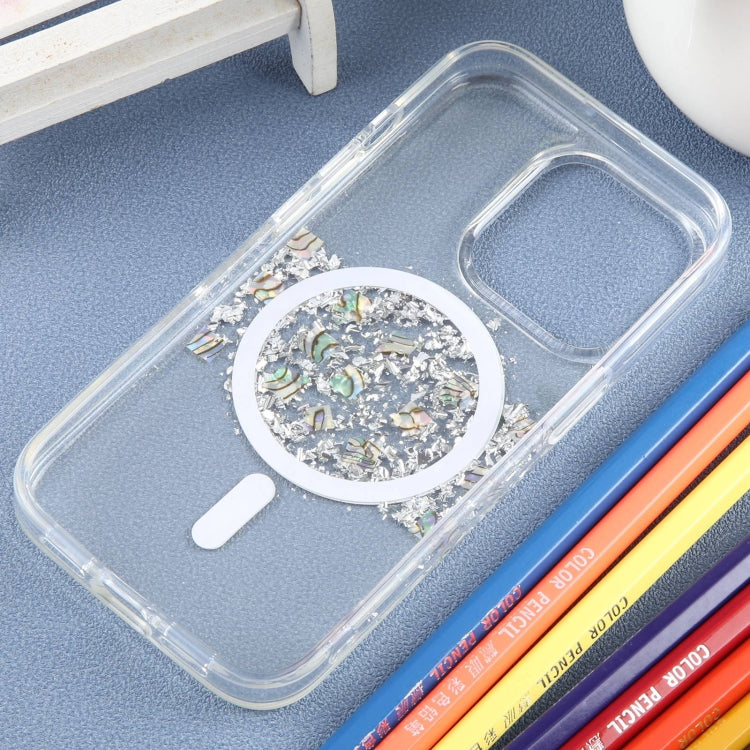 For iPhone 15 Pro DFANS DESIGN Magsafe Magnetic Starlight Shining Phone Case(Silver Foil Shell)
