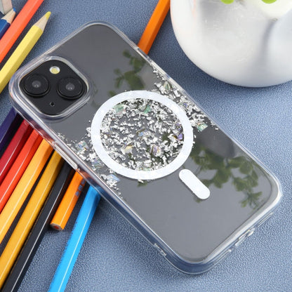 For iPhone 15 DFANS DESIGN Magsafe Magnetic Starlight Shining Phone Case(Silver Foil Shell)
