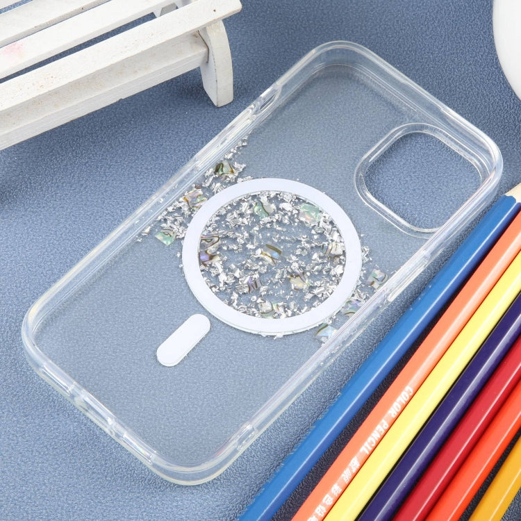 For iPhone 15 DFANS DESIGN Magsafe Magnetic Starlight Shining Phone Case(Silver Foil Shell)