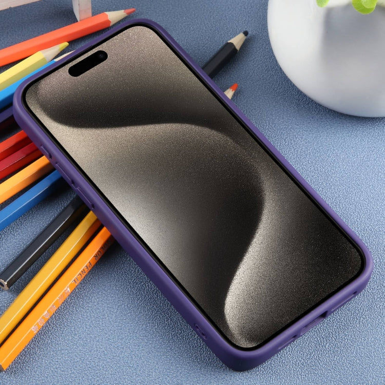 Pour iPhone 15 Pro Max DFANS DESIGN Coque de téléphone givrée avec support magnétique Magsafe (Violet)