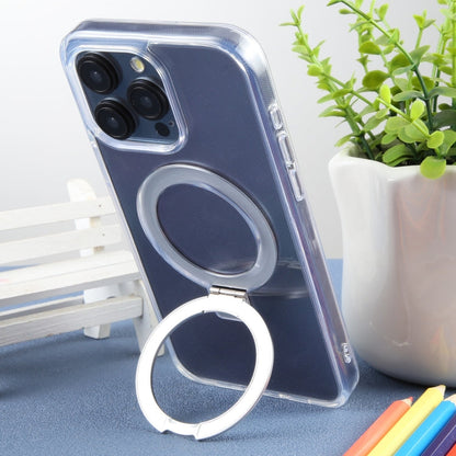 For iPhone 15 Pro Max DFANS DESIGN Frosted Magsafe Magnetic Holder Phone Case(Transparent)