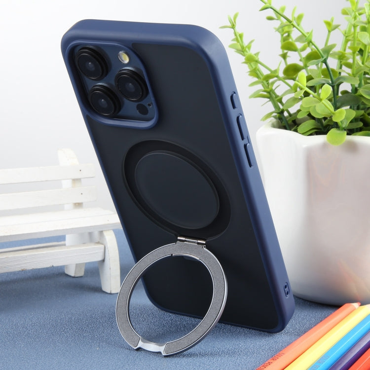 Pour iPhone 15 Pro DFANS DESIGN Coque de téléphone magnétique Magsafe givrée (Bleu)