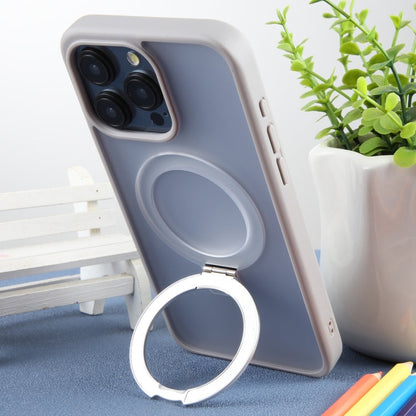 For iPhone 15 Pro DFANS DESIGN Frosted Magsafe Magnetic Holder Phone Case(Grey)