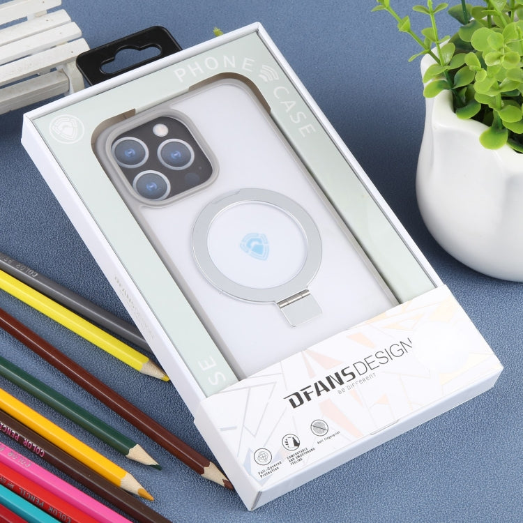 For iPhone 15 Pro DFANS DESIGN Frosted Magsafe Magnetic Holder Phone Case(Grey)