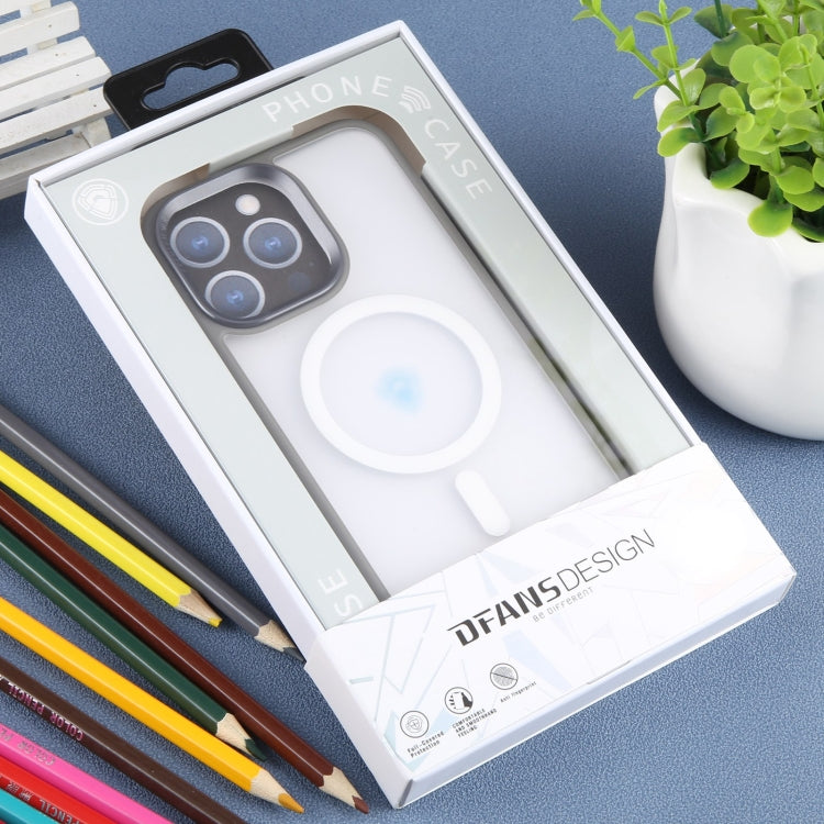 Pour iPhone 15 Pro Max DFANS DESIGN Étui de téléphone magnétique Magsafe (Gris)