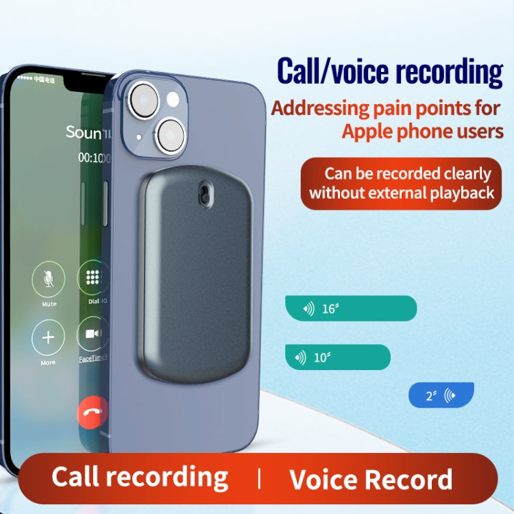 JNN A1 Strong Magnetic Mobile Call Voice Recorder, Memory:32GB(Black)