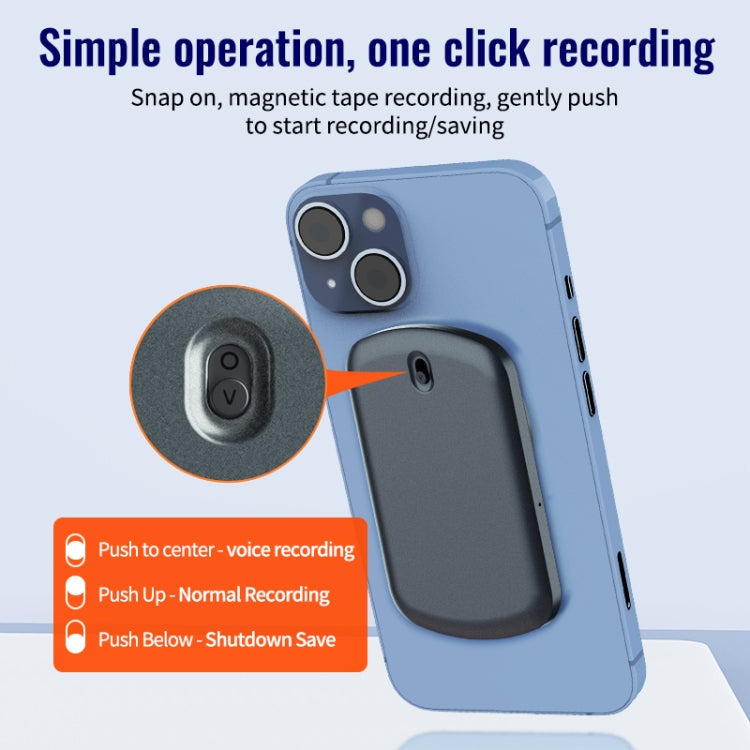 JNN A1 Strong Magnetic Mobile Call Voice Recorder, Memory:32GB(Black)