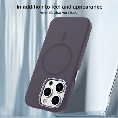 For iPhone 15 Pro Max Mutural Karen Series Liquid Silicone Magsafe Phone Case(Midnight)