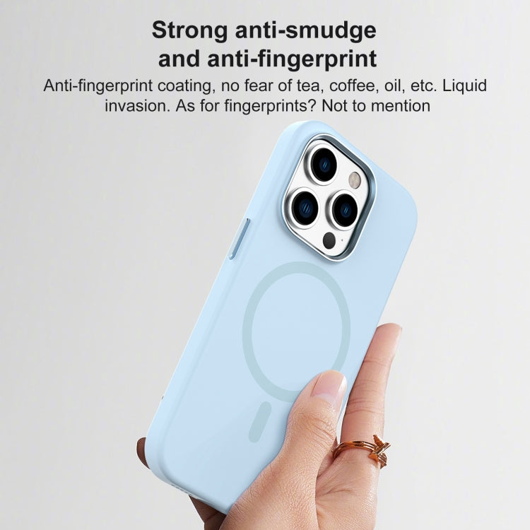 For iPhone 15 Pro Max Mutural Karen Series Liquid Silicone Magsafe Phone Case(Midnight)
