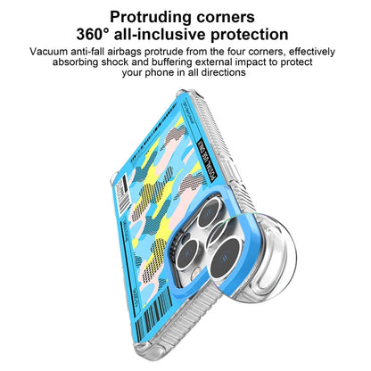 For iPhone 15 Pro Mutural Billboard Series Phone Case(Green)