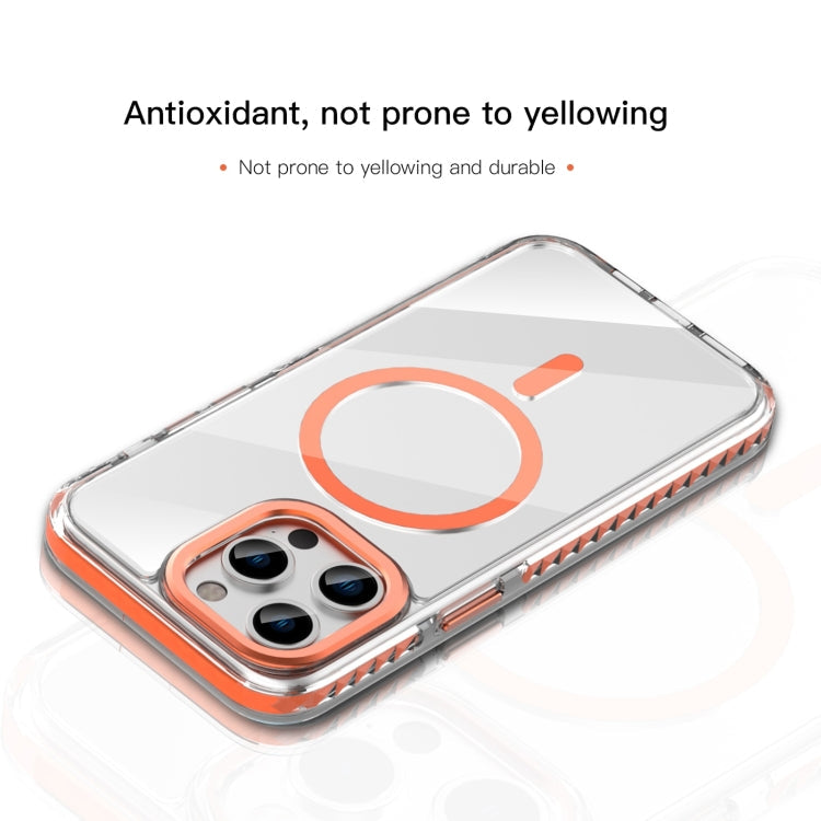 For iPhone 15 Pro Max Mutural Cushion Series MagSafe Magnetic Phone Case(Grey)