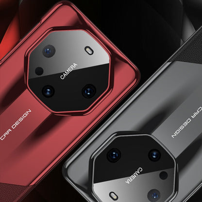 For Huawei Mate 60 GKK Leather Supercar Shockproof Phone Case(Red)